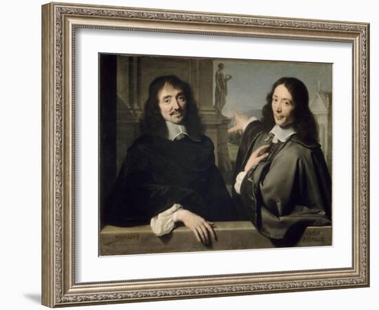 Portrait de deux hommes (autrefois F. Mansart et Ch. Perrrault)-Philippe De Champaigne-Framed Giclee Print