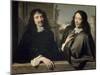 Portrait de deux hommes (autrefois F. Mansart et Ch. Perrrault)-Philippe De Champaigne-Mounted Giclee Print