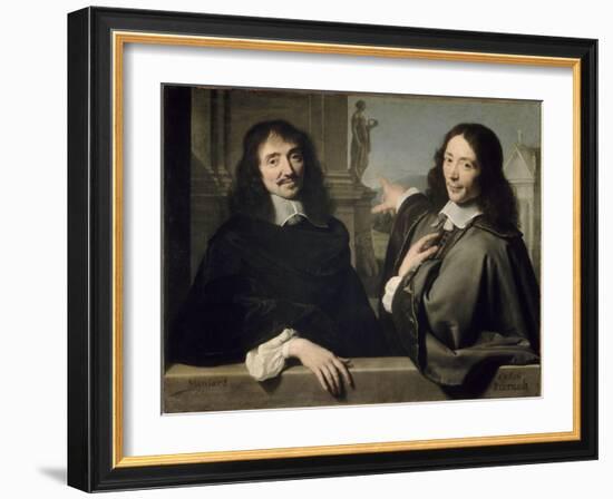 Portrait de deux hommes (autrefois F. Mansart et Ch. Perrrault)-Philippe De Champaigne-Framed Giclee Print