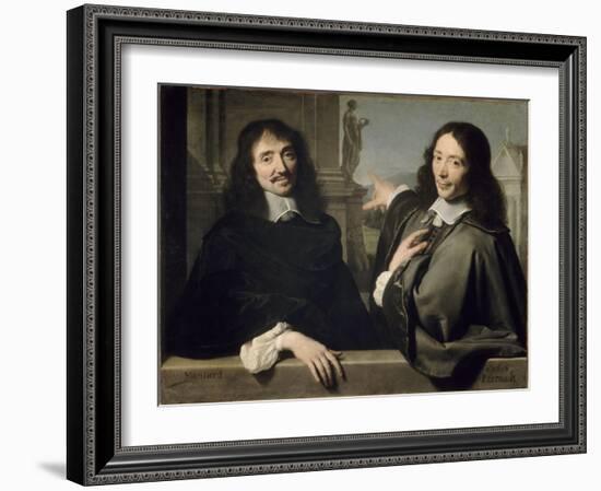Portrait de deux hommes (autrefois F. Mansart et Ch. Perrrault)-Philippe De Champaigne-Framed Premium Giclee Print
