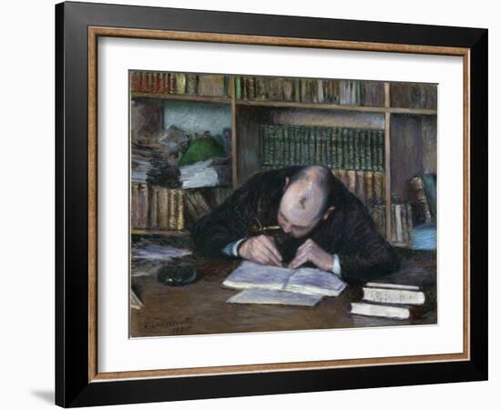 Portrait De Emile Jean Fontaine, Libraire (The Bookseller E. J. Fontaine) - Peinture De Gustave Cai-Gustave Caillebotte-Framed Giclee Print
