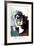 Portrait de Face sur Fond Rose et Vert-Pablo Picasso-Framed Collectable Print