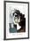 Portrait de Face sur Fond Rose et Vert-Pablo Picasso-Framed Collectable Print