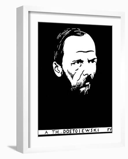 Portrait De Fedor Mikhailovitch Dostoievski (Dostoevsky, Dostoyevsky, Dostoievsky, Dostoevski, Fyod-Felix Edouard Vallotton-Framed Giclee Print