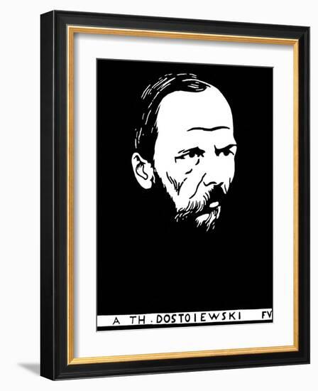 Portrait De Fedor Mikhailovitch Dostoievski (Dostoevsky, Dostoyevsky, Dostoievsky, Dostoevski, Fyod-Felix Edouard Vallotton-Framed Giclee Print