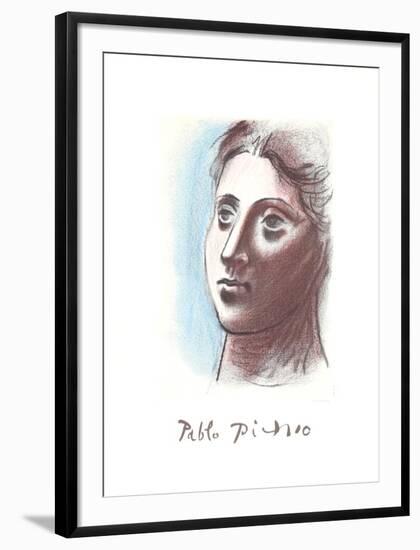 Portrait de Femme a Trois Quart Gauche-Pablo Picasso-Framed Collectable Print