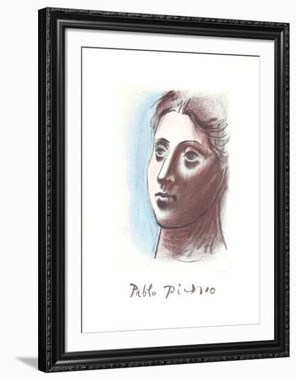 Portrait de Femme a Trois Quart Gauche-Pablo Picasso-Framed Collectable Print