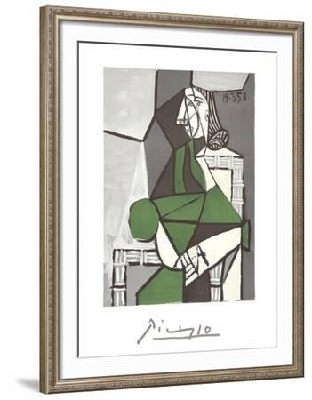 Portrait de Femme Assise, Robe Verte' Collectable Print - Pablo Picasso |  Art.com
