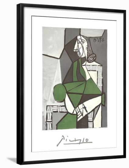 Portrait de Femme Assise, Robe Verte-Pablo Picasso-Framed Collectable Print