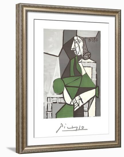 Portrait de Femme Assise, Robe Verte-Pablo Picasso-Framed Collectable Print