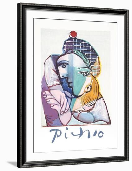 Portrait de Femme au Veret Escossais-Pablo Picasso-Framed Collectable Print