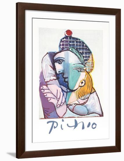 Portrait de Femme au Veret Escossais-Pablo Picasso-Framed Collectable Print