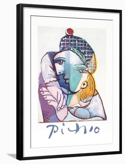 Portrait de Femme au Veret Escossais-Pablo Picasso-Framed Collectable Print