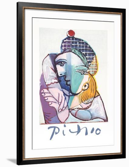 Portrait de Femme au Veret Escossais-Pablo Picasso-Framed Collectable Print