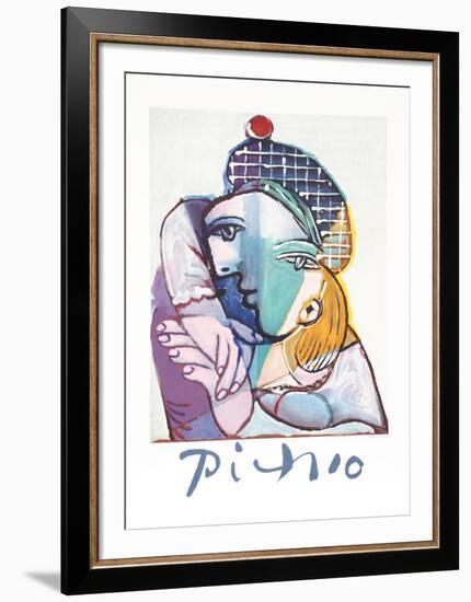 Portrait de Femme au Veret Escossais-Pablo Picasso-Framed Collectable Print