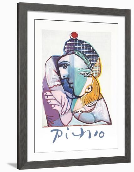 Portrait de Femme au Veret Escossais-Pablo Picasso-Framed Collectable Print