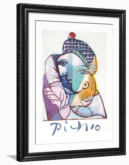 Portrait de Femme au Veret Escossais-Pablo Picasso-Framed Collectable Print