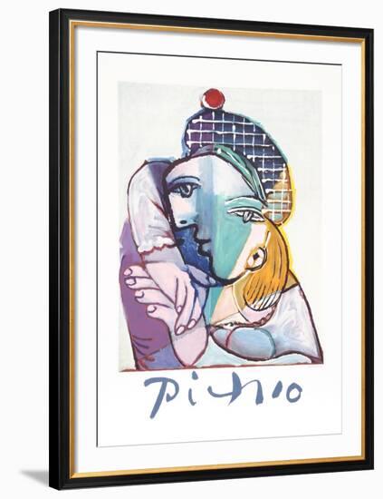 Portrait de Femme au Veret Escossais-Pablo Picasso-Framed Collectable Print