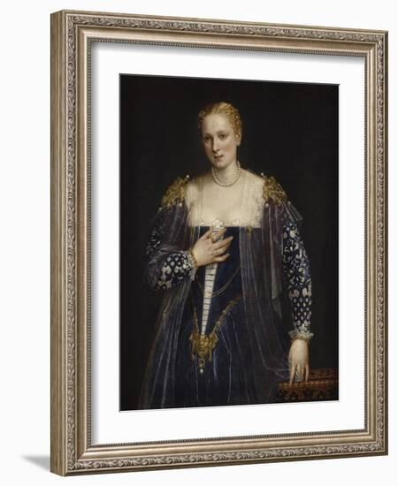 Portrait de femme dit La Belle Nani. Avec cadre.-Paolo Veronese-Framed Giclee Print