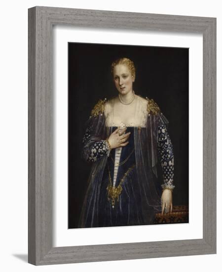 Portrait de femme dit La Belle Nani. Avec cadre.-Paolo Veronese-Framed Giclee Print