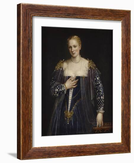 Portrait de femme dit La Belle Nani. Avec cadre.-Paolo Veronese-Framed Giclee Print