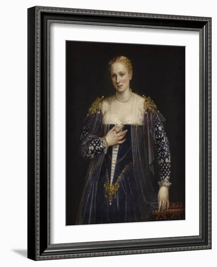 Portrait de femme dit La Belle Nani. Avec cadre.-Paolo Veronese-Framed Giclee Print