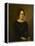 Portrait de femme en noir-Jean Jacques Henner-Framed Premier Image Canvas