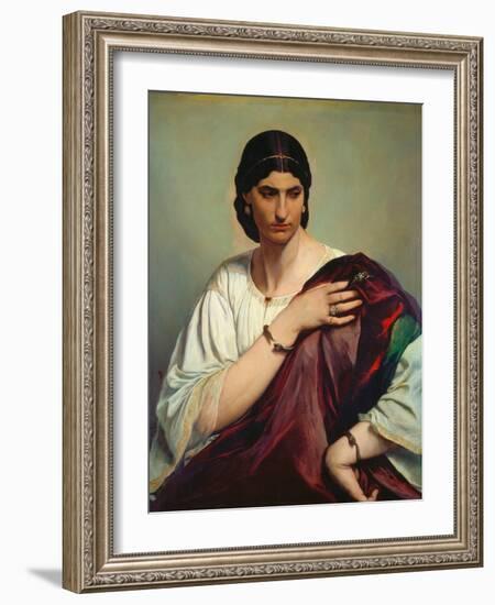 Portrait De Femme Romaine  (Portrait of a Roman Woman) Peinture D'anselm Feuerbach (1829-1880) 186-Anselm Feuerbach-Framed Giclee Print