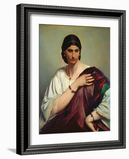 Portrait De Femme Romaine  (Portrait of a Roman Woman) Peinture D'anselm Feuerbach (1829-1880) 186-Anselm Feuerbach-Framed Giclee Print