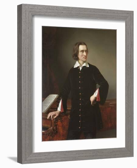 Portrait De Franz Liszt (1811-1886), Compositeur Et Pianiste Hongrois - Portrait De Franz Liszt - P-Miklos Barabas-Framed Giclee Print