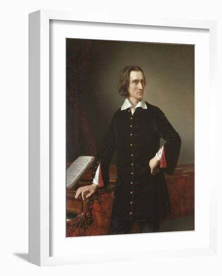Portrait De Franz Liszt (1811-1886), Compositeur Et Pianiste Hongrois - Portrait De Franz Liszt - P-Miklos Barabas-Framed Giclee Print