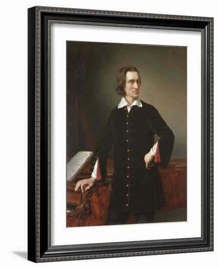 Portrait De Franz Liszt (1811-1886), Compositeur Et Pianiste Hongrois - Portrait De Franz Liszt - P-Miklos Barabas-Framed Giclee Print