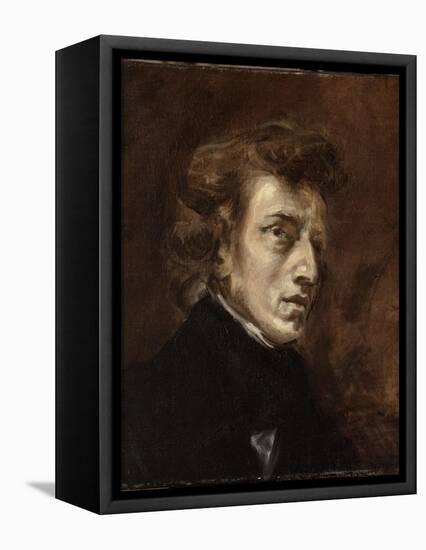 Portrait de Frédéric Chopin (1810-1849), musicien-Eugene Delacroix-Framed Premier Image Canvas