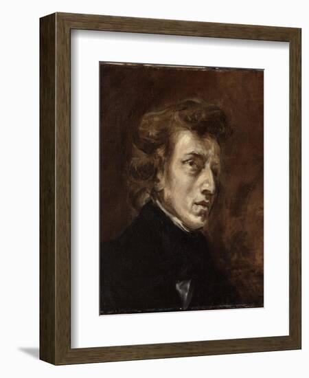 Portrait de Frédéric Chopin (1810-1849), musicien-Eugene Delacroix-Framed Giclee Print