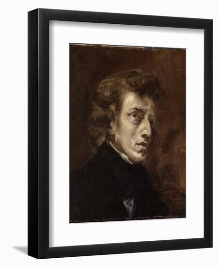 Portrait de Frédéric Chopin (1810-1849), musicien-Eugene Delacroix-Framed Giclee Print