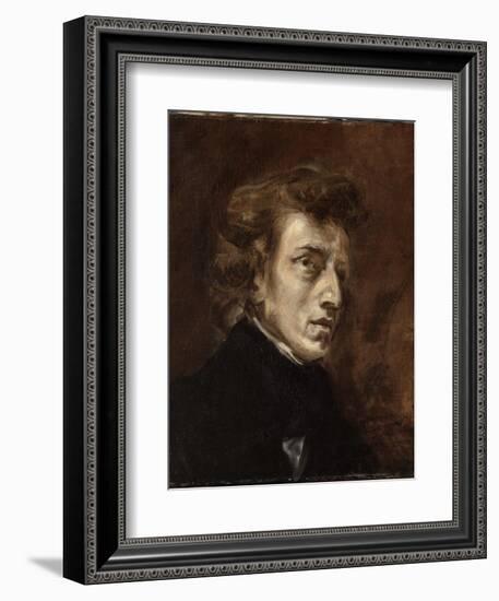 Portrait de Frédéric Chopin (1810-1849), musicien-Eugene Delacroix-Framed Giclee Print