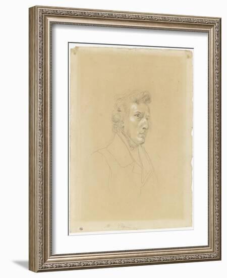 Portrait de Frédéric Chopin-Eugene Delacroix-Framed Giclee Print