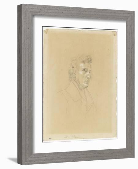 Portrait de Frédéric Chopin-Eugene Delacroix-Framed Giclee Print