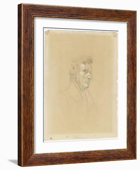 Portrait de Frédéric Chopin-Eugene Delacroix-Framed Giclee Print