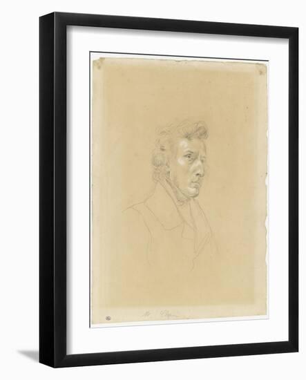 Portrait de Frédéric Chopin-Eugene Delacroix-Framed Giclee Print