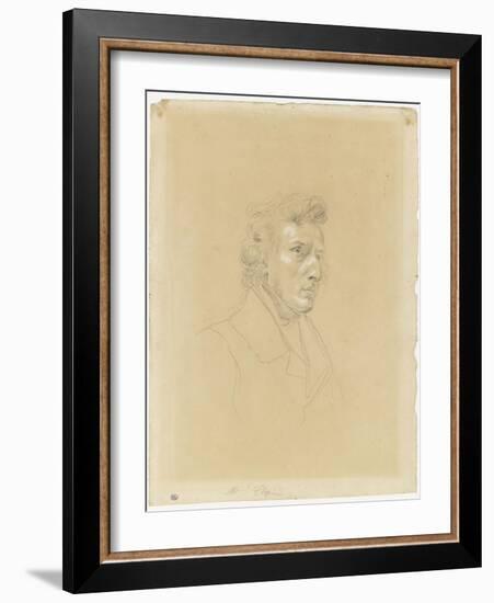 Portrait de Frédéric Chopin-Eugene Delacroix-Framed Giclee Print