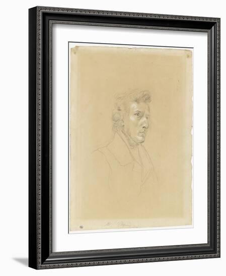 Portrait de Frédéric Chopin-Eugene Delacroix-Framed Giclee Print