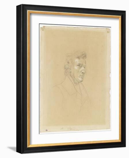 Portrait de Frédéric Chopin-Eugene Delacroix-Framed Giclee Print