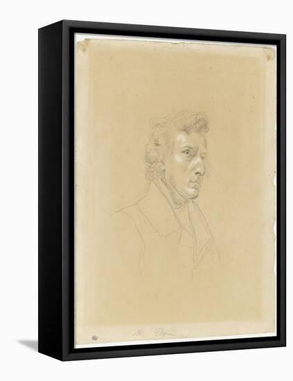 Portrait de Frédéric Chopin-Eugene Delacroix-Framed Premier Image Canvas