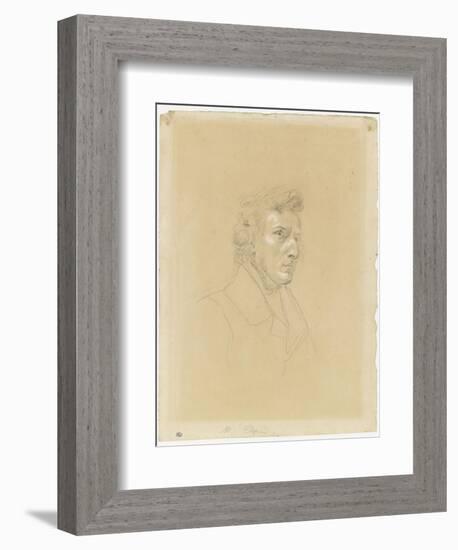 Portrait de Frédéric Chopin-Eugene Delacroix-Framed Giclee Print