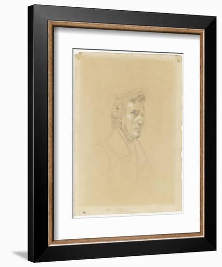 Portrait de Frédéric Chopin-Eugene Delacroix-Framed Giclee Print