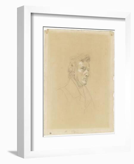 Portrait de Frédéric Chopin-Eugene Delacroix-Framed Giclee Print