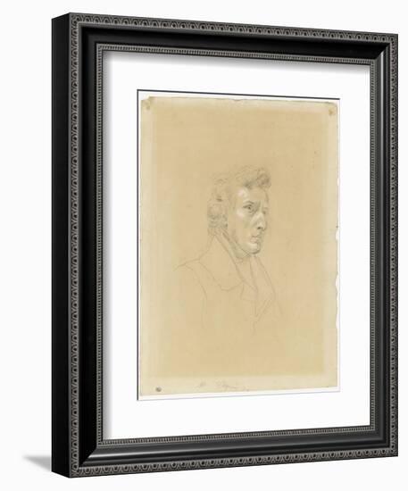 Portrait de Frédéric Chopin-Eugene Delacroix-Framed Giclee Print