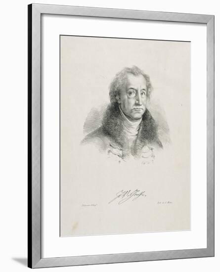 Portrait de Goethe en buste-Eugene Delacroix-Framed Giclee Print