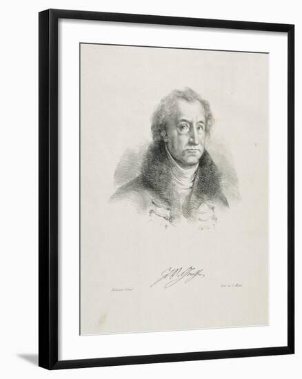 Portrait de Goethe en buste-Eugene Delacroix-Framed Giclee Print